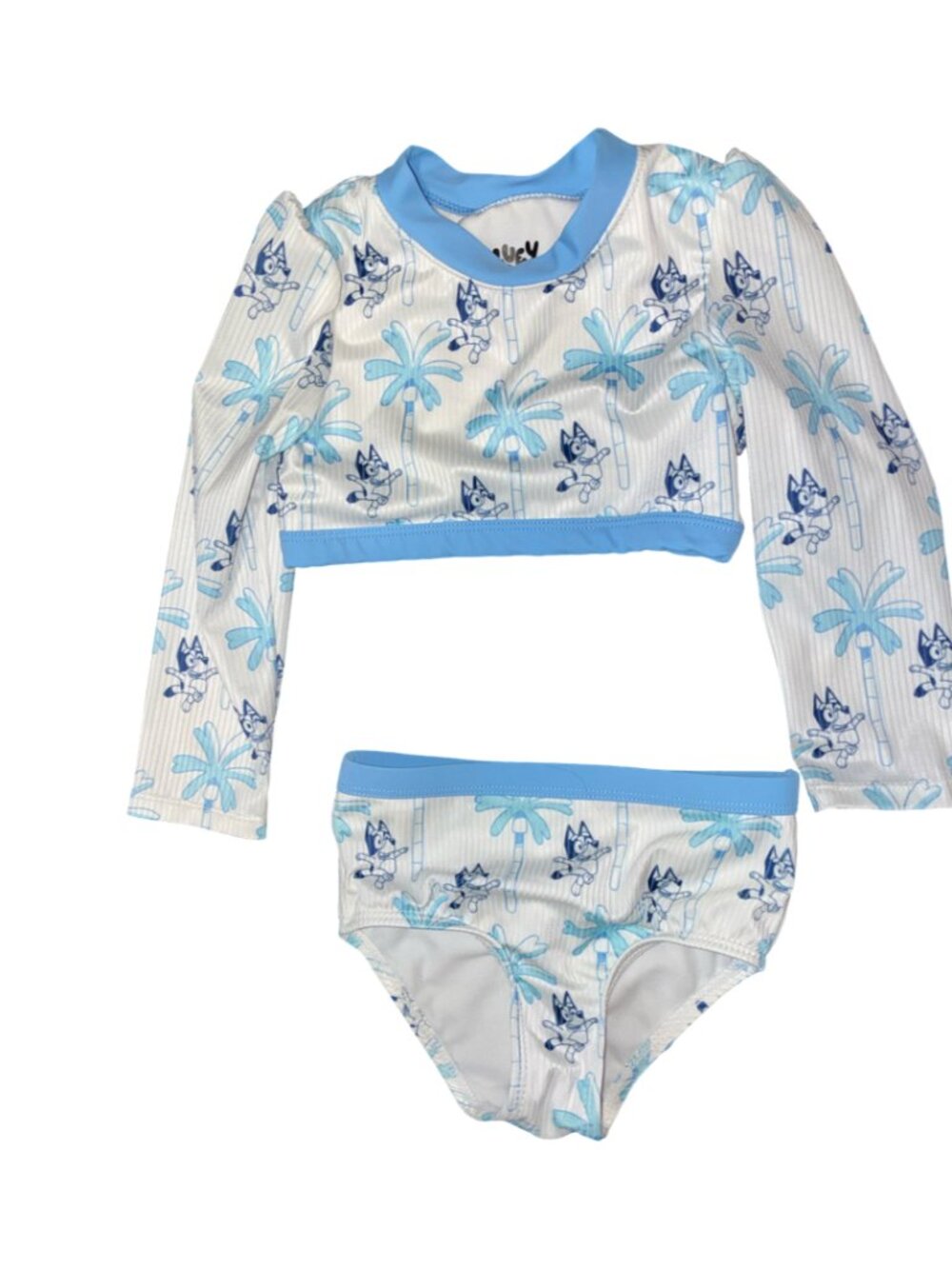 3T*BLUEY*2-Pc. Bluey Swimsuit--Long-Sleeved Bikini Top & Briefs